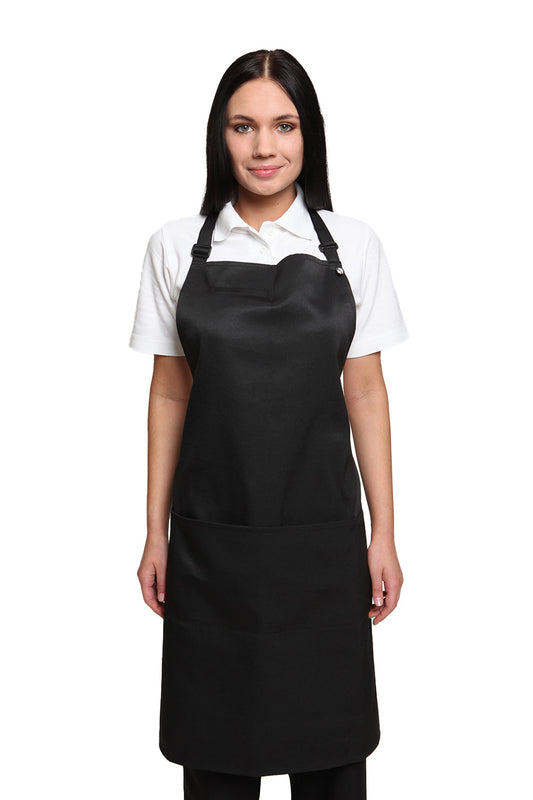 HEBE Polycotton Bib Apron with Pockets