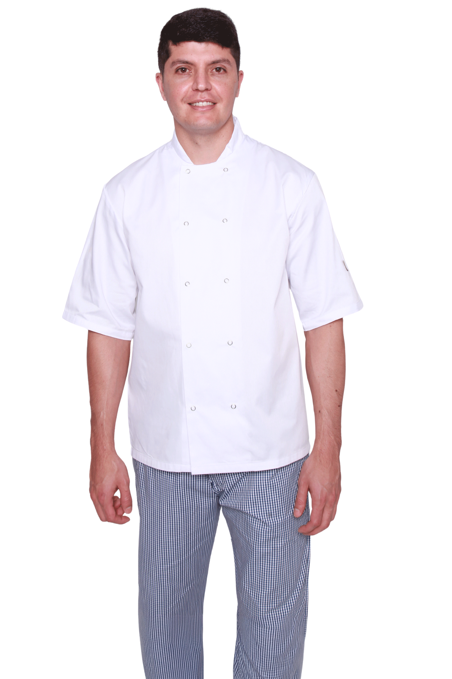 Unisex White Short-Sleeve Chef Set