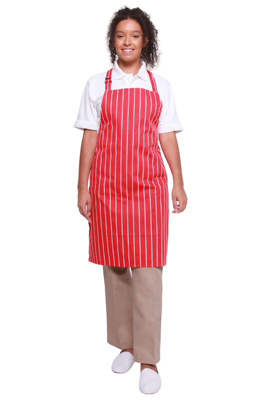 STRIPED Polycotton Bib Apron