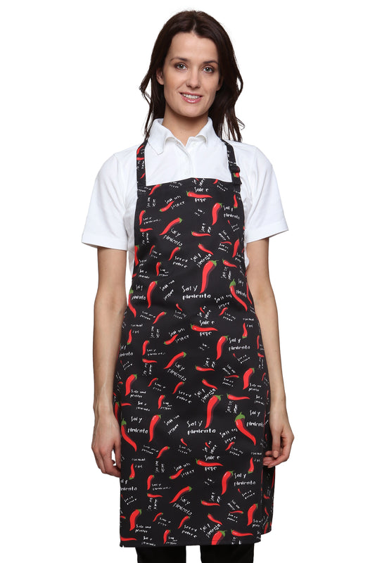MACCHIATO Polycotton Bib Apron Patterned