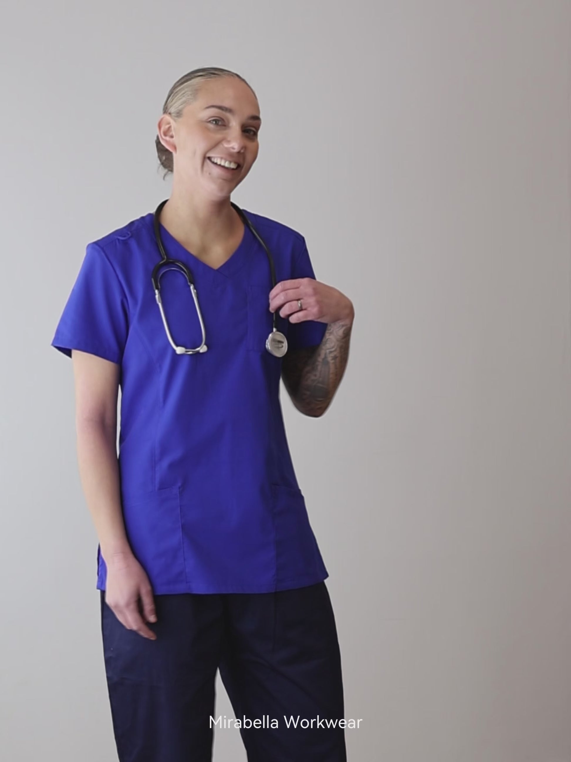 Athena Ladies Scrub Top - Mirabella Workwear