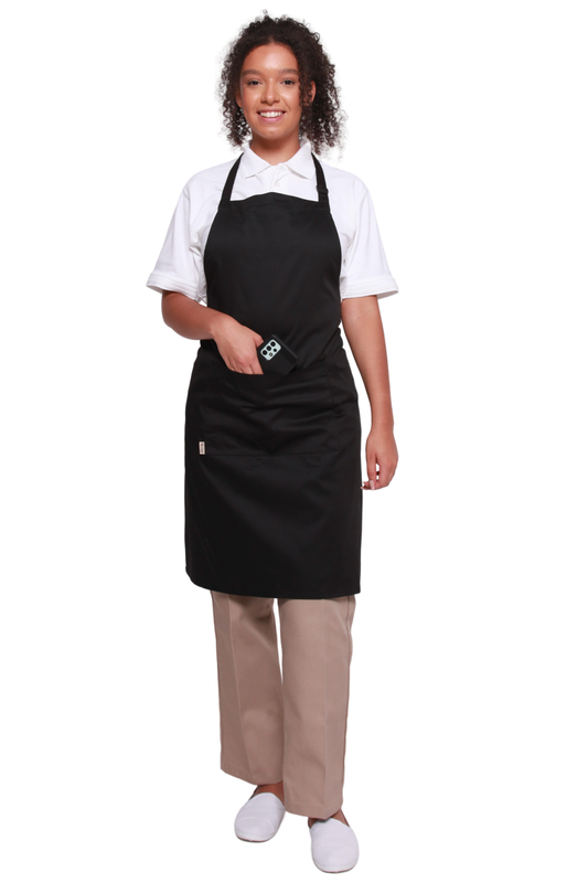AMERICANO Polycotton Bib Apron with Pocket