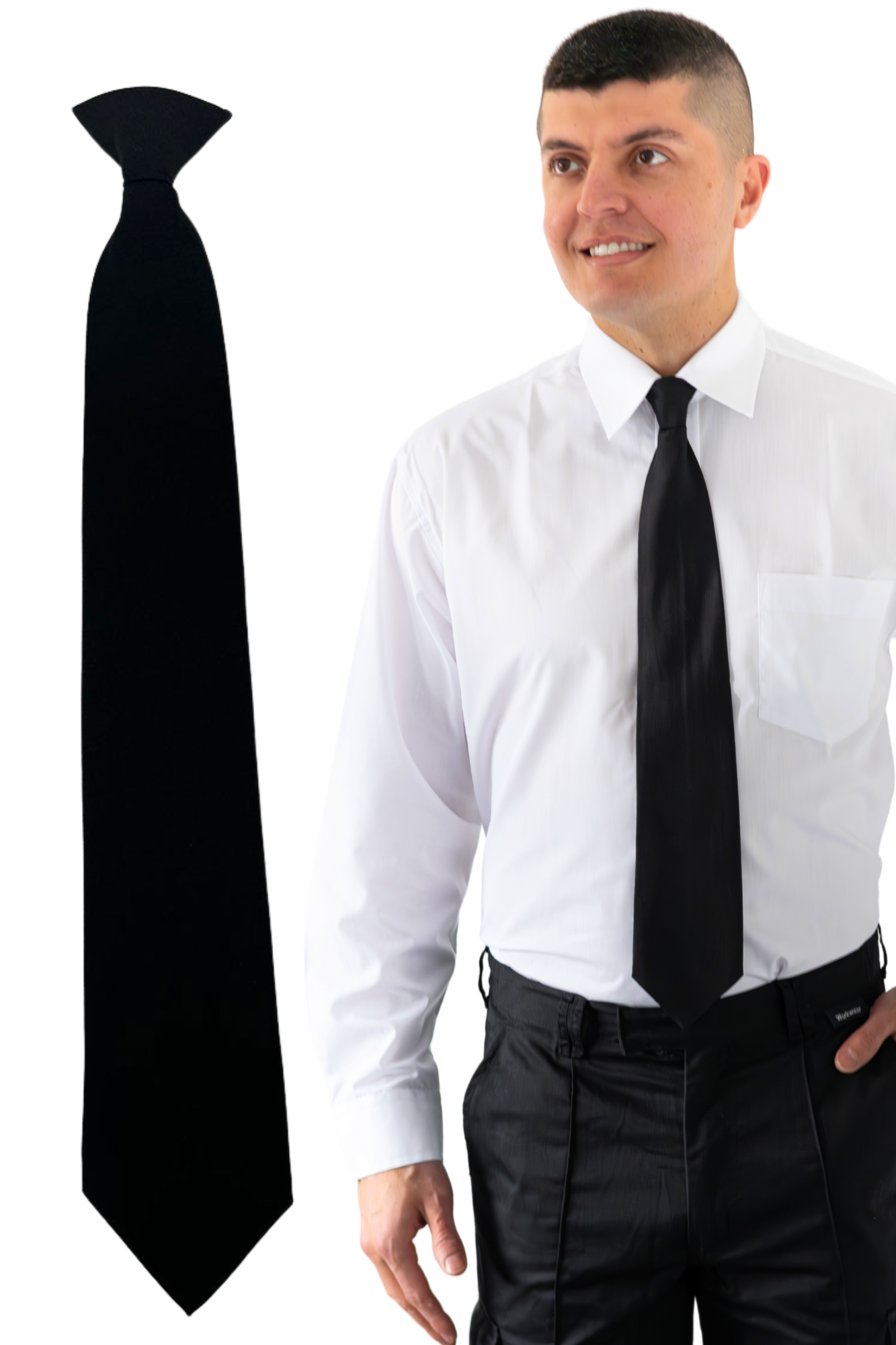 Unisex Clip-On Tie in Black
