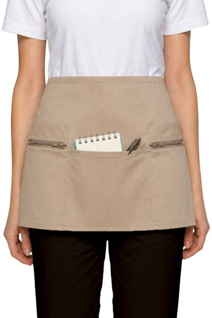 ESPRESSO Waist Apron with Zip Pockets