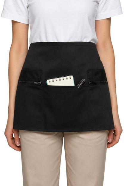 ESPRESSO Waist Apron with Zip Pockets