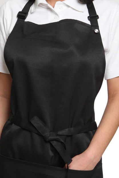 HEBE Bib Apron Black