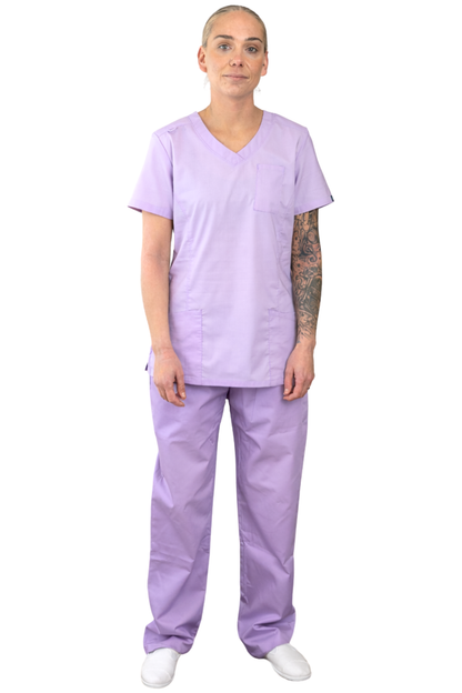 Ladies Scrub Set in Lilac
