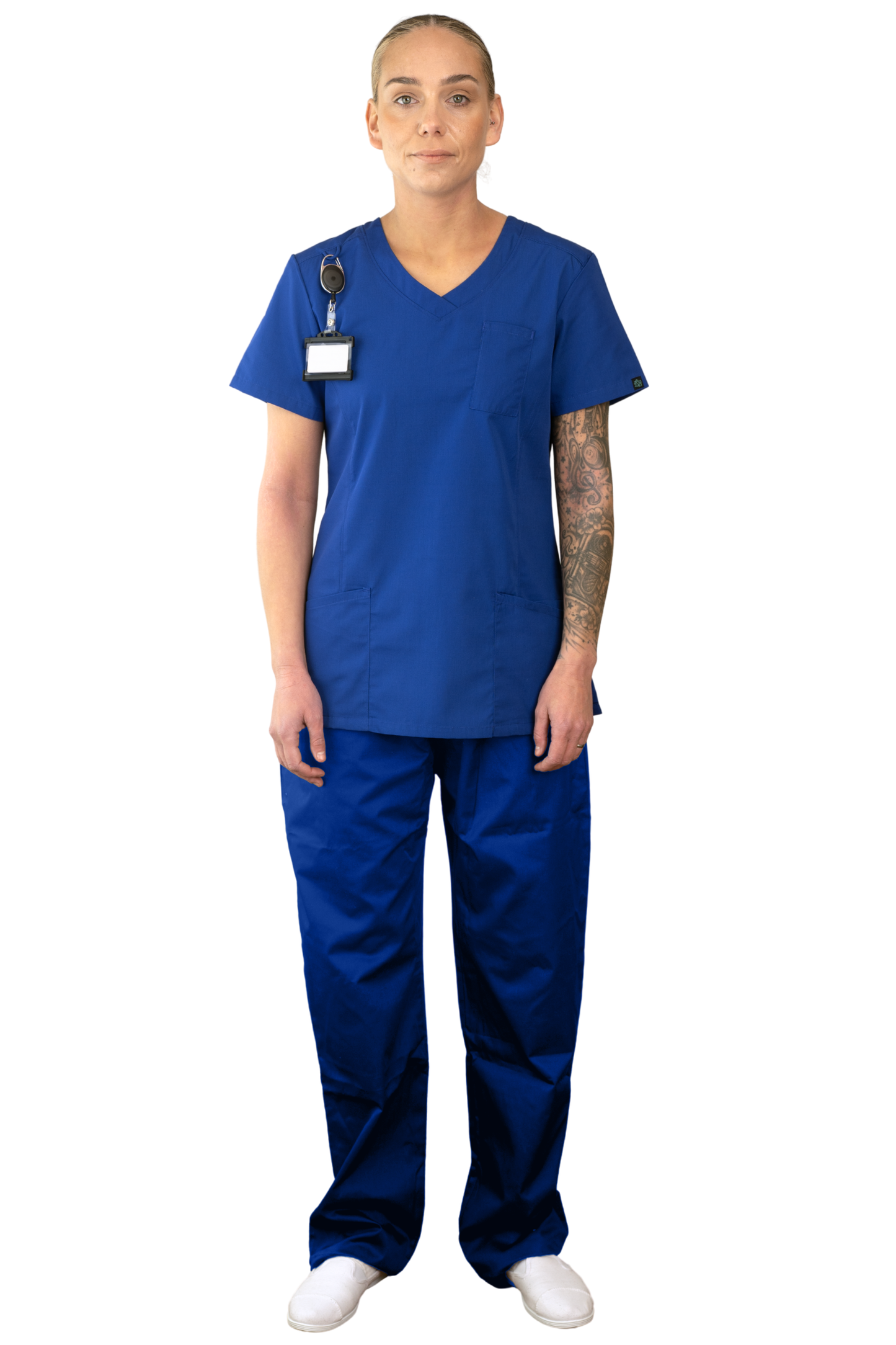 Ladies Scrub Set in Royal Blue