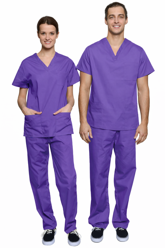 Unisex Scrub Set in Purple