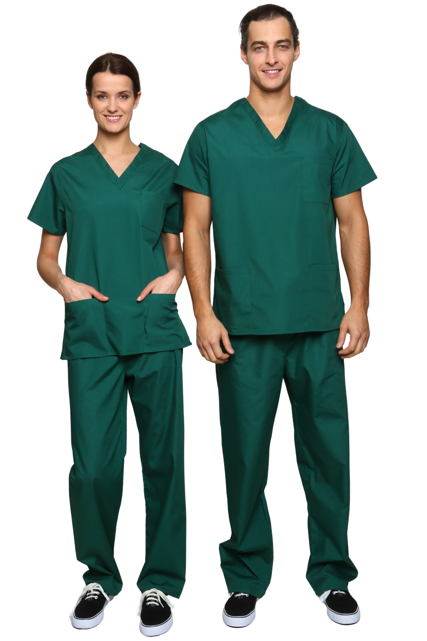 Unisex Scrub Set in Bottle Green