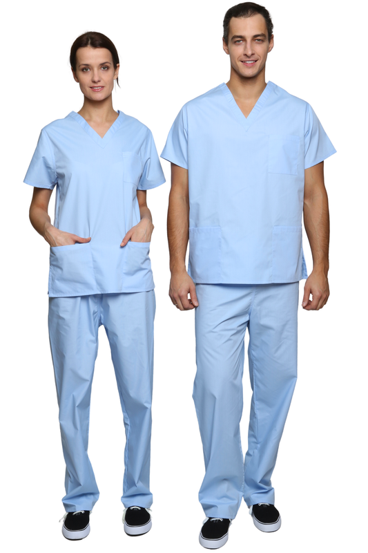 Unisex Scrub Set in Sky Blue