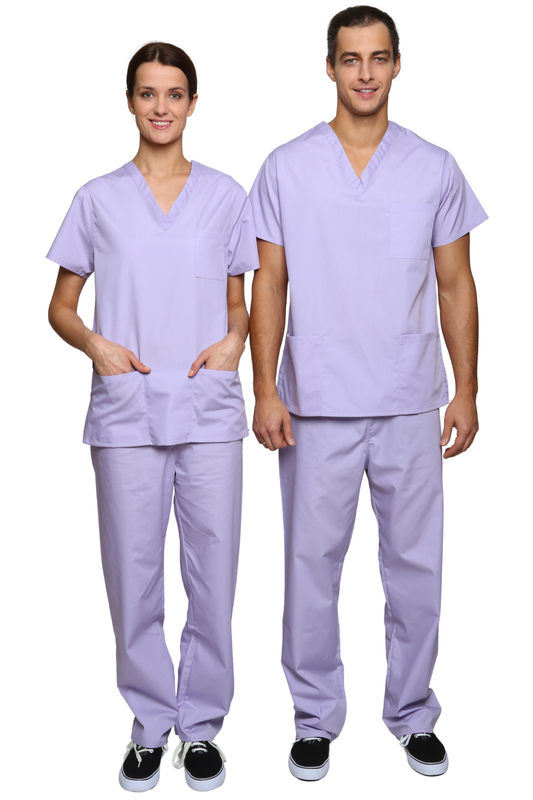 Unisex Scrub Set in Lilac