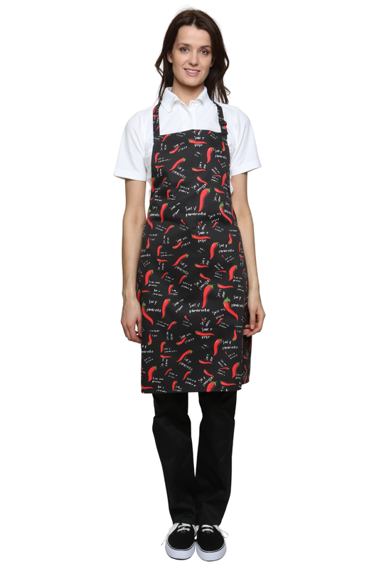 MACCHIATO Polycotton Bib Apron Patterned