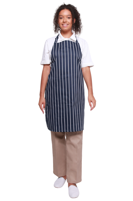 STRIPED Polycotton Bib Apron
