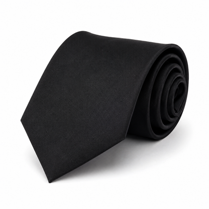 Classic Black Uniform Necktie Professional Workwear Tie