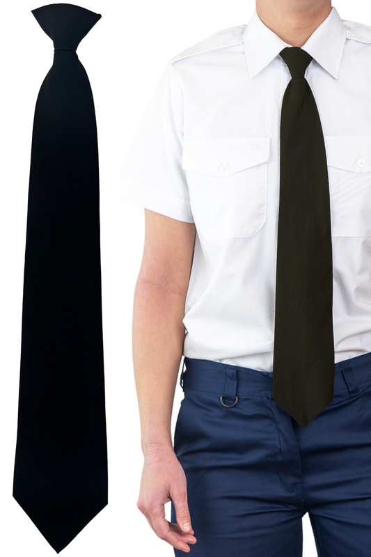 Unisex Clip-On Tie in Black