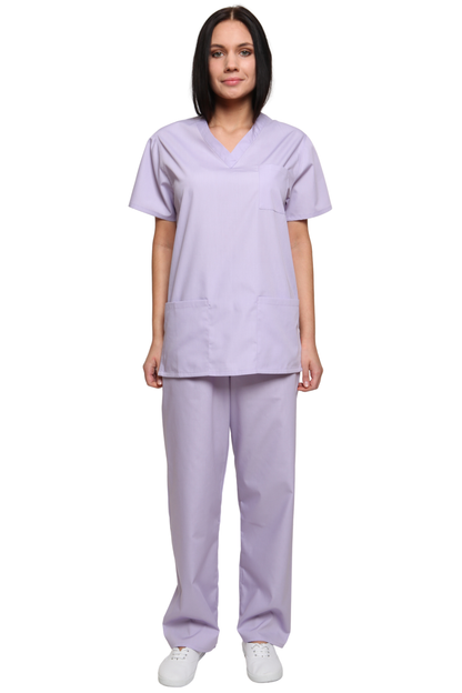 Unisex Scrub Set in Lilac