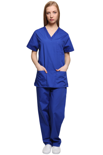 Unisex Scrub Set in Royal Blue