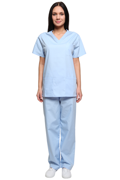 Unisex Scrub Set in Sky Blue