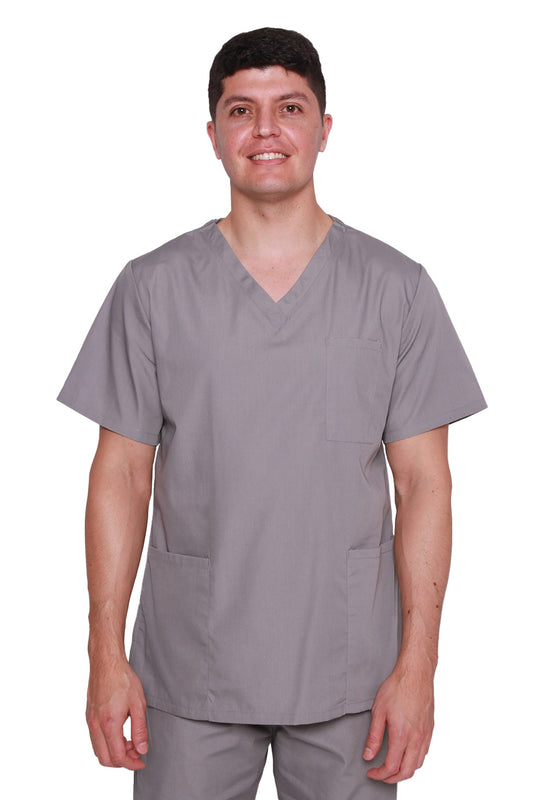 Unisex Scrub Set in Hospital Grey