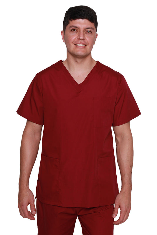 Unisex Scrub Set in Maroon