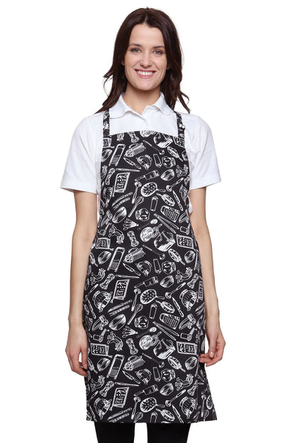 MACCHIATO Unisex Bib Apron Patterned